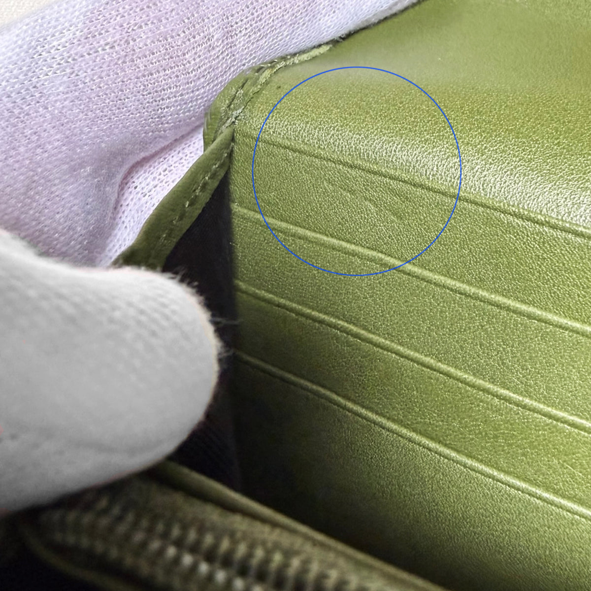 【未使用・保管品】グッチ GUCCI マイクログッチシマ 二つ折り 長財布 ウォレット コイン カード ケース 緑 グリーン レザー 309760 箱付