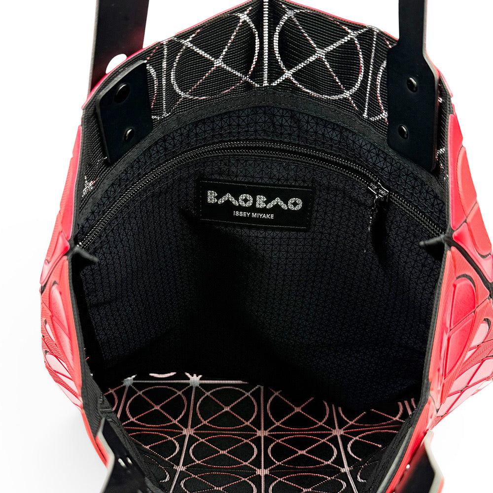 【未使用・保管品】イッセイミヤケ ISSEY MIYAKE バオバオ BAOBAO トート ハンドバッグ 鞄 6×6 赤 レッド ピンク 両面 ドット BB01-AG832