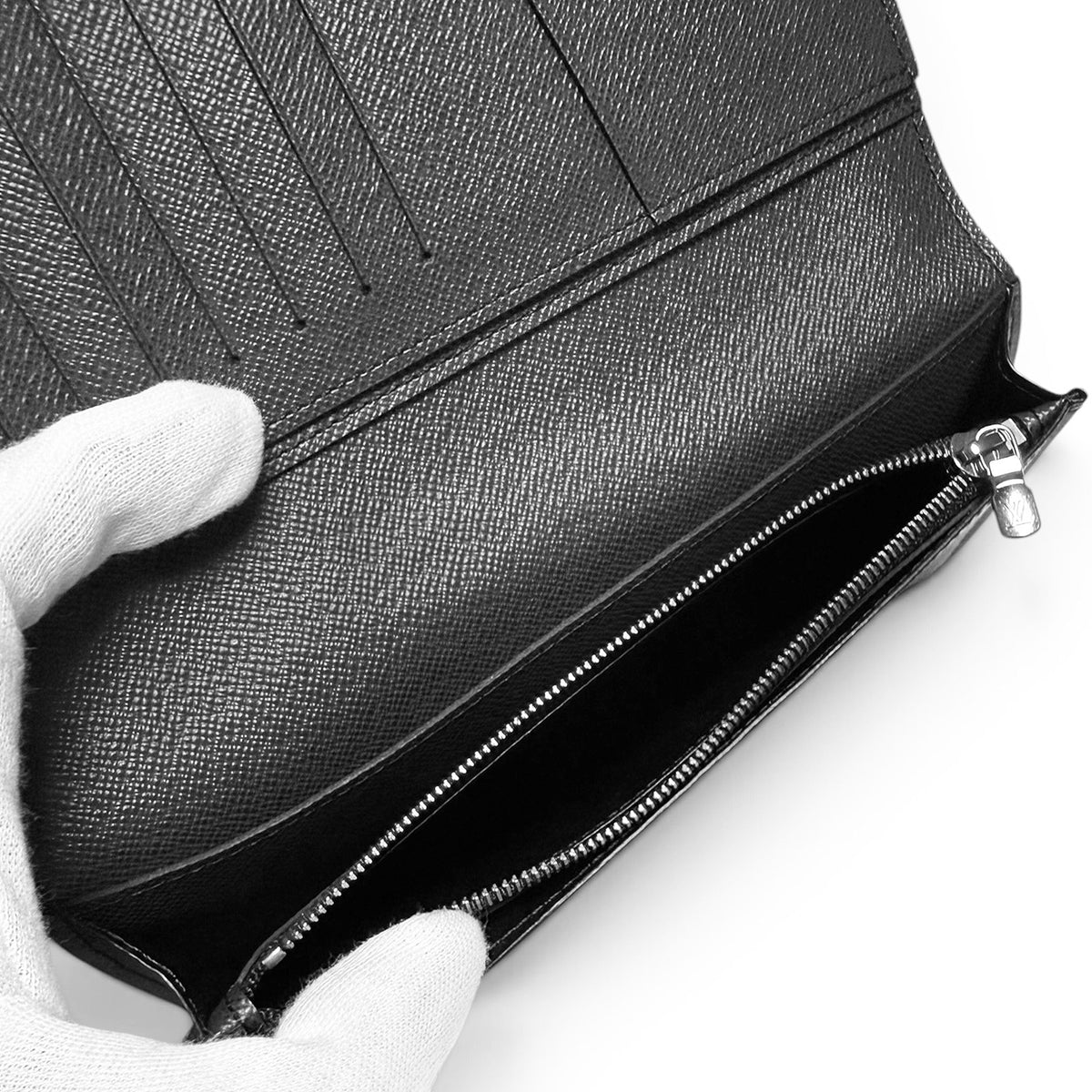 【未使用・保管品】ルイ ヴィトン LOUIS VUITTON ポルトフォイユ ブラザ 二つ折り長財布 コイン カード ケース タイガ ブラック 黒 M64012