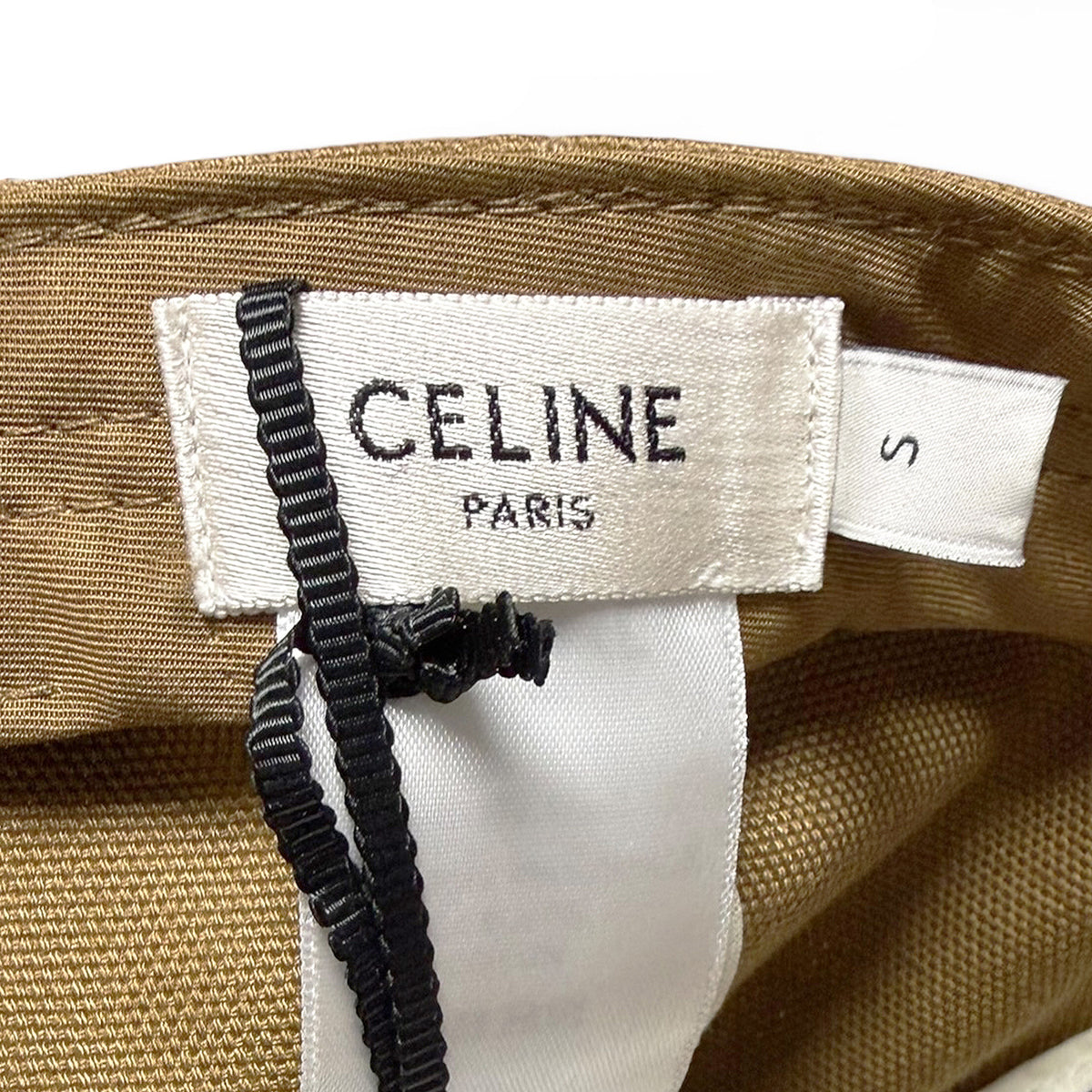 【未使用・保管品】セリーヌ CELINE ベースボール キャップ 帽子 コットン ライト ブラウン 茶 ロゴ メンズ レディース 2AU6K147V タグ付き