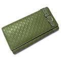 【未使用・保管品】グッチ GUCCI マイクログッチシマ 二つ折り 長財布 ウォレット コイン カード ケース 緑 グリーン レザー 309760 箱付