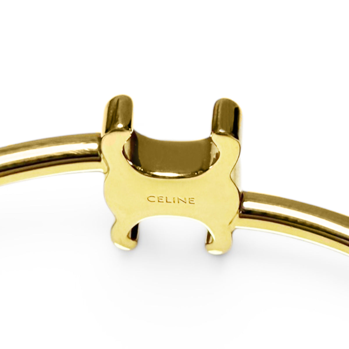 【未使用・保管品】セリーヌ CELINE トリオンフ アシンメトリック カフ ブレスレット バングル ゴールド 460PQ6BRA アクセサリー C1