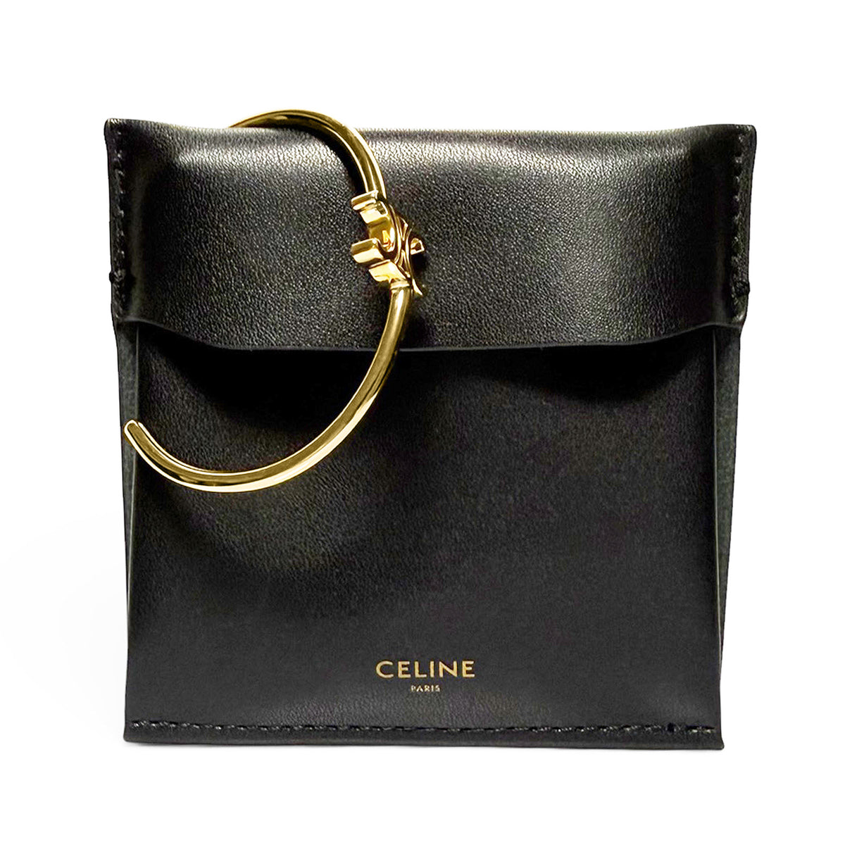 【未使用・保管品】セリーヌ CELINE トリオンフ アシンメトリック カフ ブレスレット バングル ゴールド 460PQ6BRA アクセサリー C1