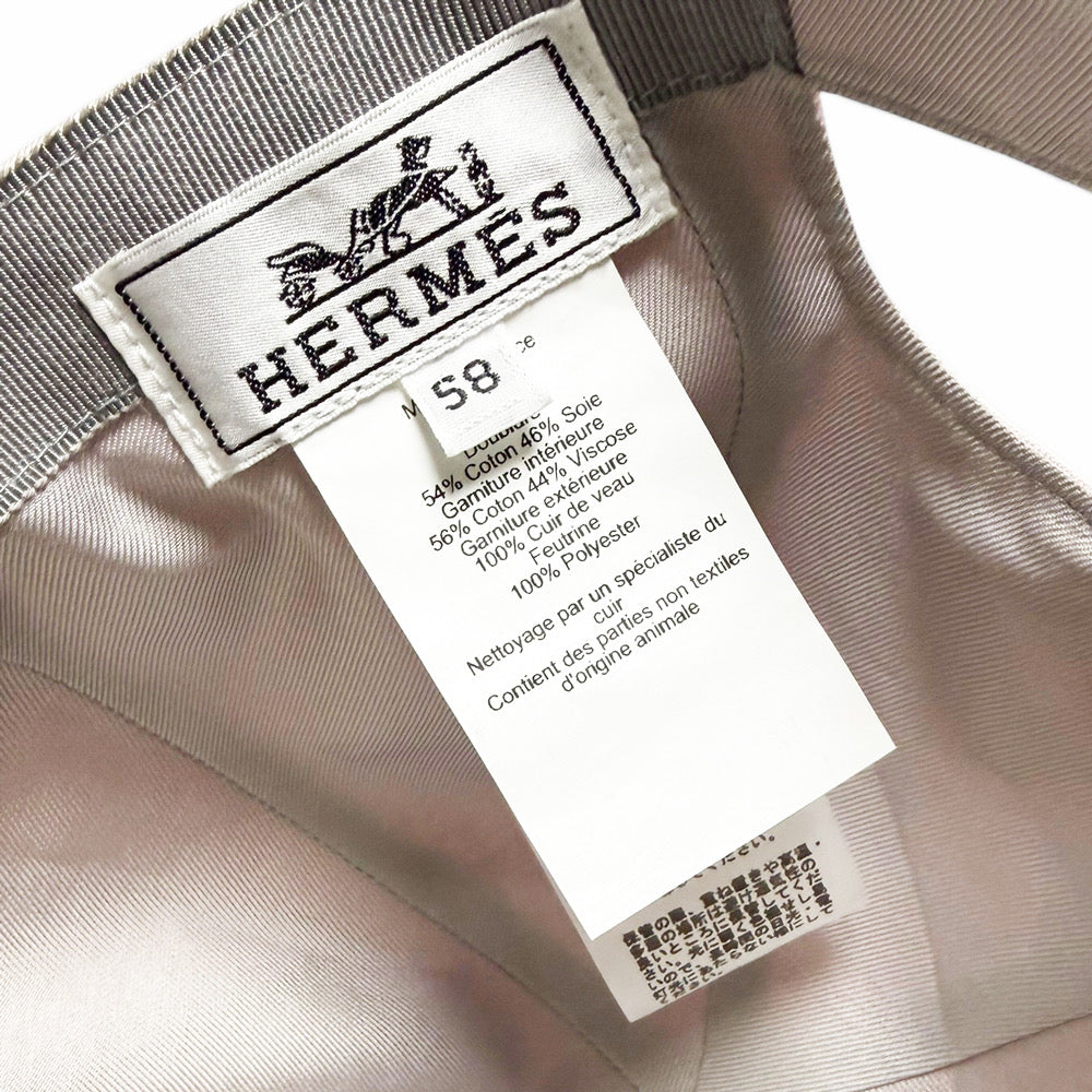 【未使用・保管品】エルメス HERMES セレナ リフト キャスケット ベースボール キャップ 帽子 58 コットン ピンク