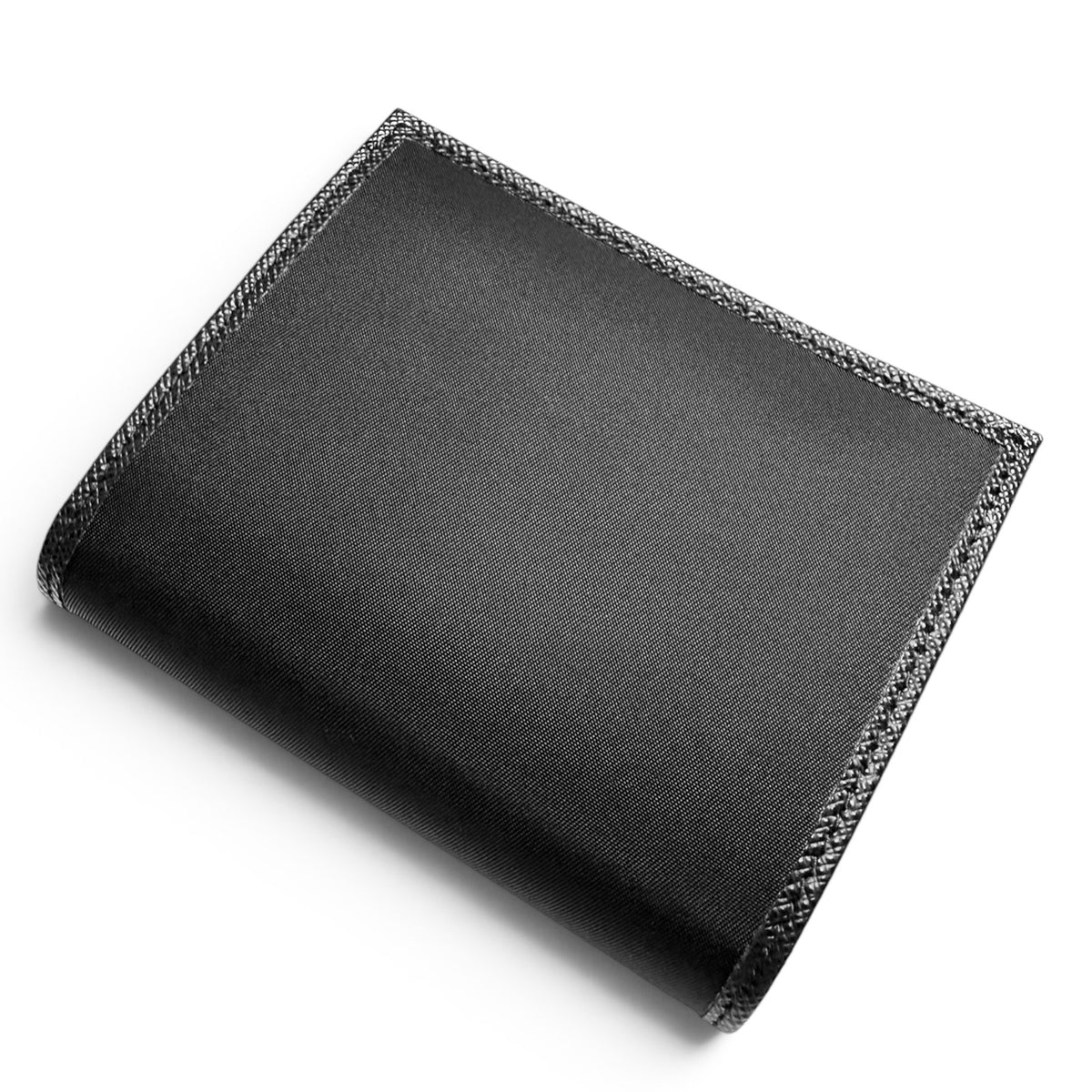 【新品・未使用品】プラダ PRADA 二つ折り 財布 コンパクト ウォレット ナイロン レザー ブラック 黒 三角 ロゴ プレート 1MV204 箱付