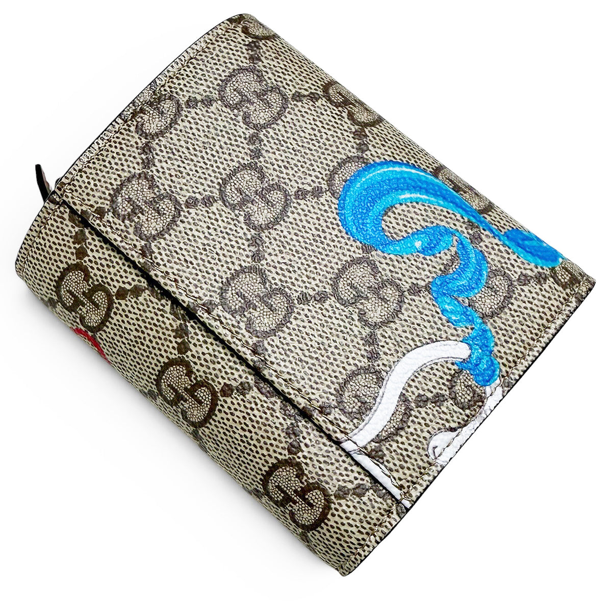 【新品・未使用品】グッチ GUCCI GGスプリーム 三つ折り財布 くま クマ コンパクト ウォレット コイン カード ケース 茶 ブラウン 838901