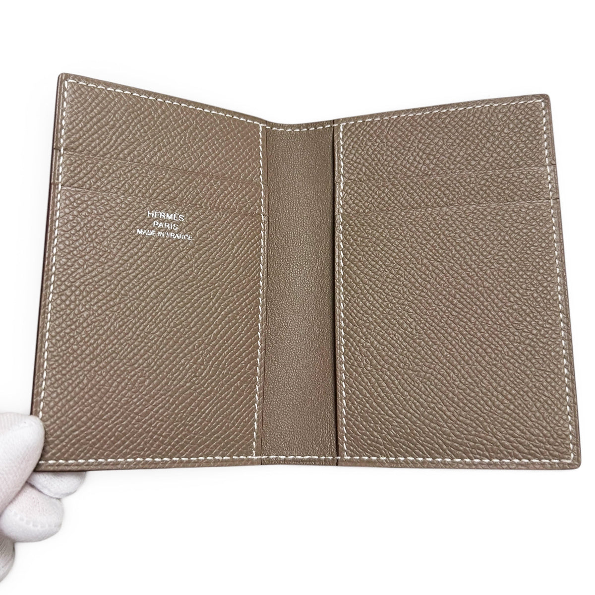 【未使用・保管品】エルメス HERMES MC2 ユークリッド カードケース 名刺入れ パスケース エプソン レザー エトゥープ ベージュ B刻 箱付