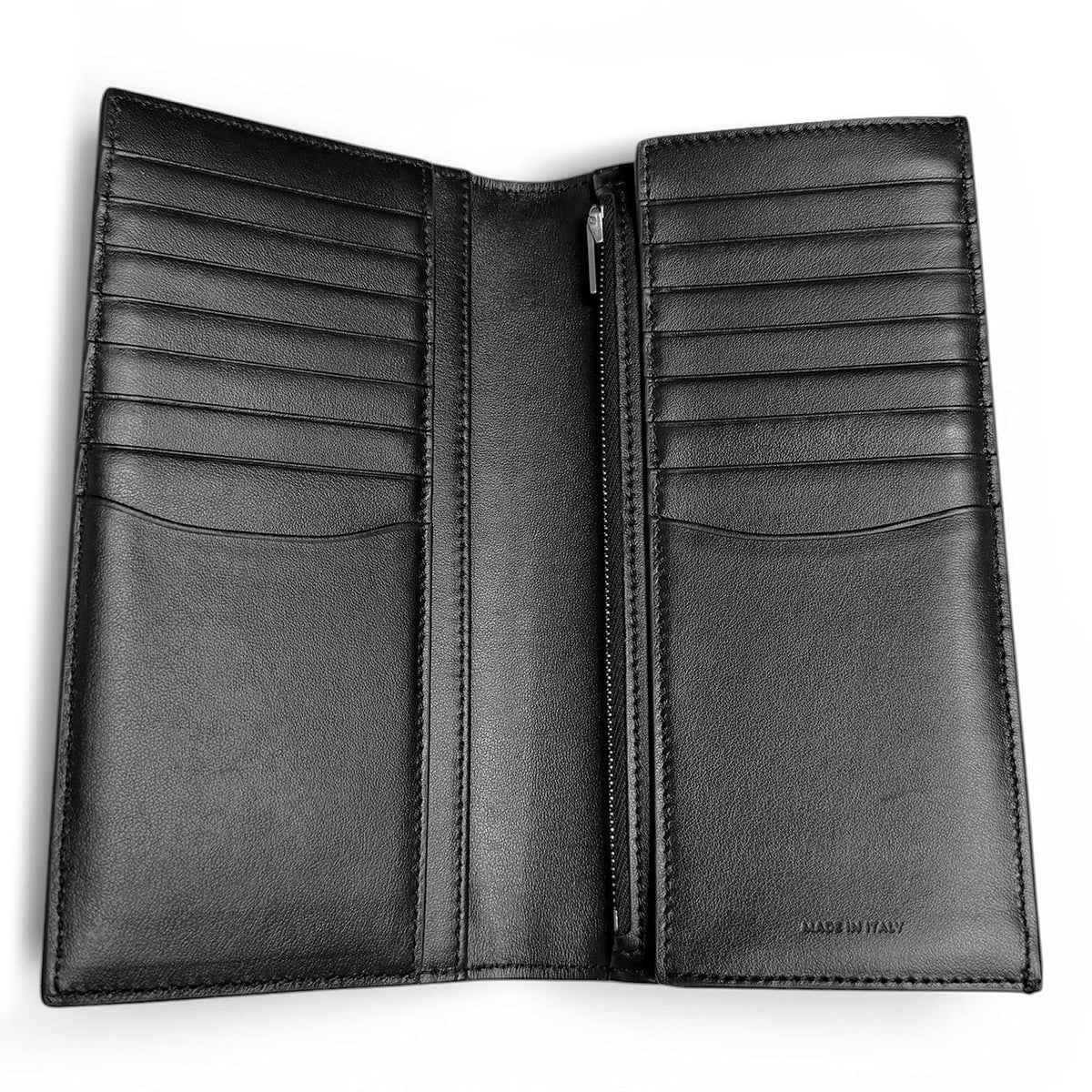 【未使用・展示品】セリーヌ CELINE バーティカル ウォレット 二つ折り 長財布 コイン ケース カード レザー ブラック 黒 10C863BEN 箱付