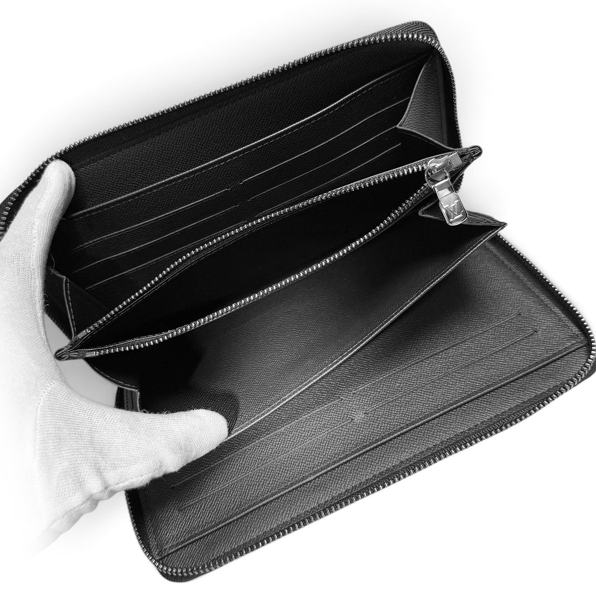 【美品】ルイ ヴィトン LOUIS VUITTON ジッピー オーガナイザー NM 長財布 コイン カード ケース モノグラム エクリプス ブラック M82081
