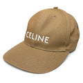 【未使用・保管品】セリーヌ CELINE ベースボール キャップ 帽子 コットン ライト ブラウン 茶 ロゴ メンズ レディース 2AU6K147V タグ付き