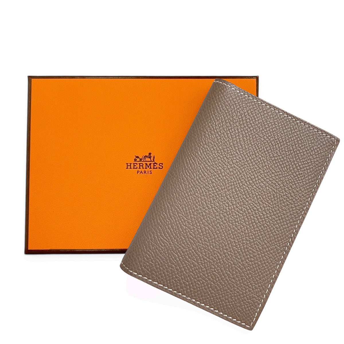 【未使用・保管品】エルメス HERMES MC2 ユークリッド カードケース 名刺入れ パスケース エプソン レザー エトゥープ ベージュ B刻 箱付
