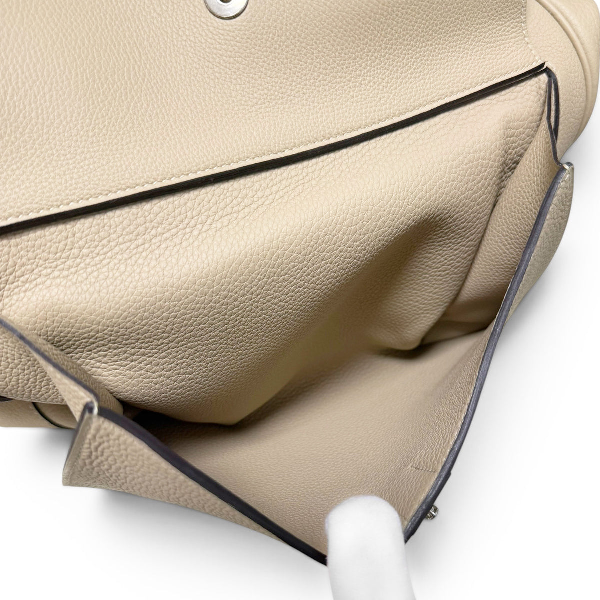 【未使用・保管品】エルメス HERMES ワラゴ キャビン 35 ボストンバッグ ハンドバッグ トゴ トレンチ レザー ベージュ シルバー金具 C刻印